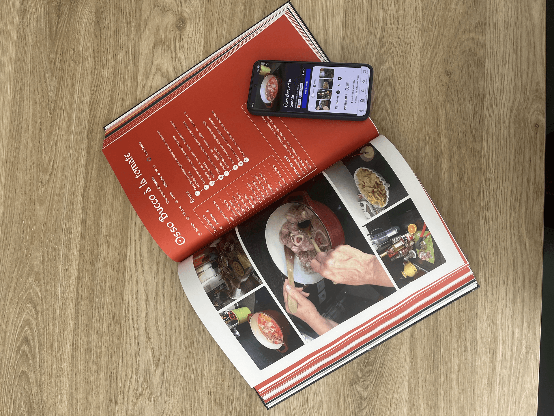 Livre de recettes familial imprimé ouvert — Cocooko